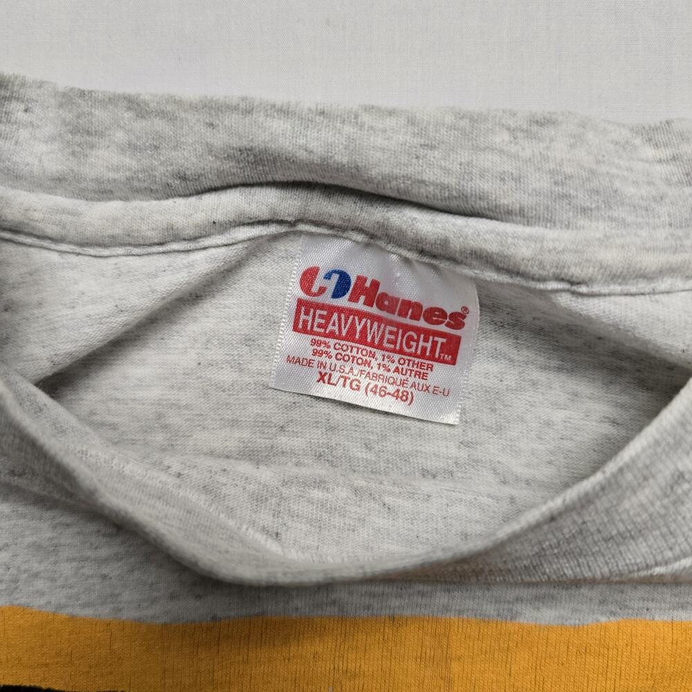 Vintage Tivy Sports Shirt Mens XL Gray Hanes Colorblock Graphic Tee T-Shirt 90s - Picture 3 of 7